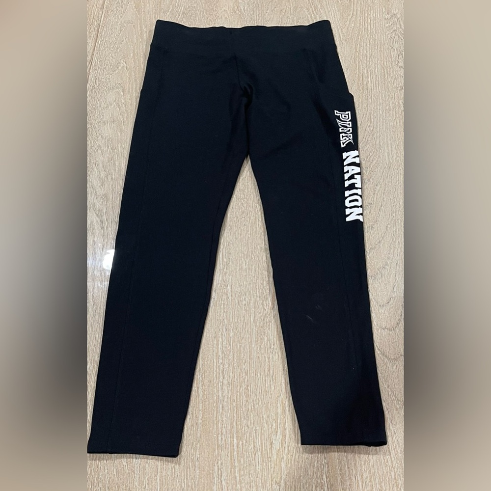 VS Pink Yoga Black Leggings